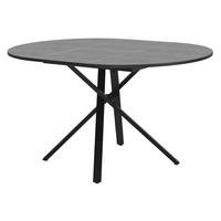 ESSTISCH ausziehbar rund Grau meliert 100-140x76x100 cm - Schwarz/Grau, Holzwerkstoff/Metall (69/69/76cm) - ML-DESIGN