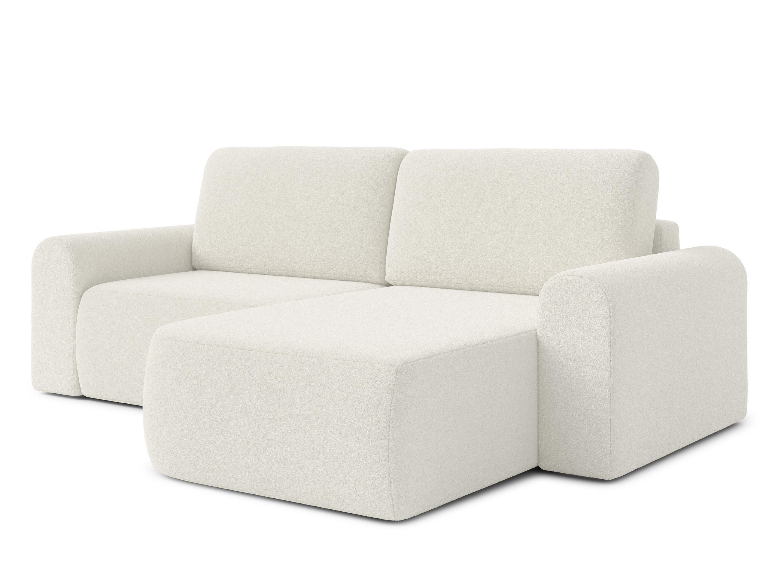 ECKSOFA L Form Otterton Creme 250/180/95 cm Rechts mit Schlaffunktion - Creme/Schwarz, Kunststoff/Textil (250/180cm) - AX Living