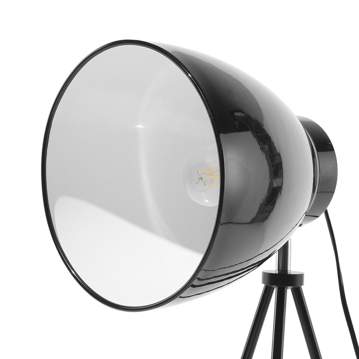 STEHLAMPE Tamega 24/24/128 cm - Schwarz, Metall (24/24/128cm) - Beliani