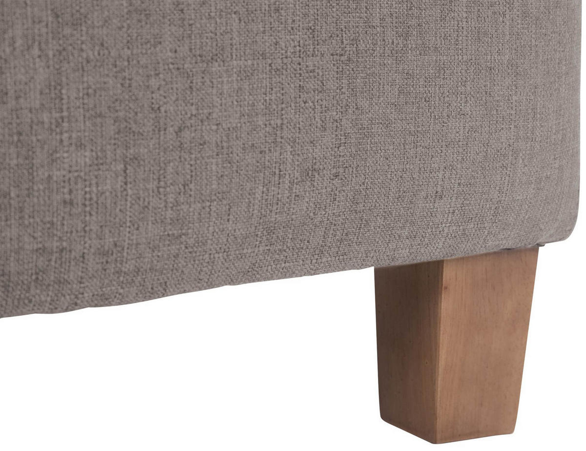 SITZWÜRFEL eckig 45/45/46 cm Stoff taupe - Taupe/Naturfarben, Holz/Textil (45/46/45cm) - CLP