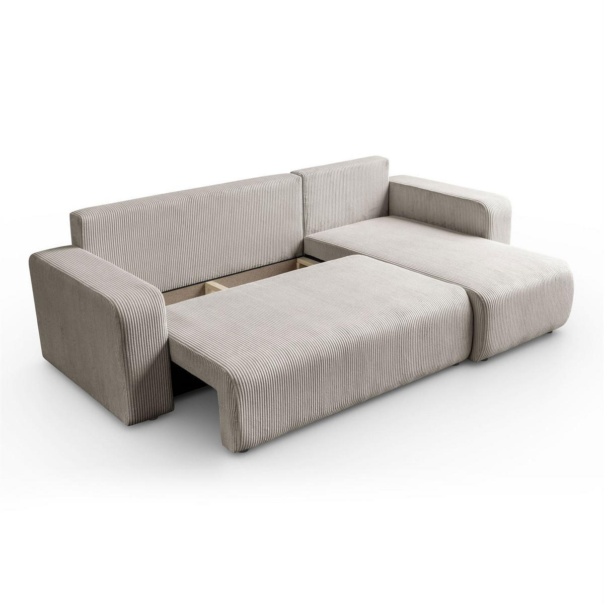 Ecksofa PRESTIGE L, Poso 100 - Creme, Textil (247/143cm) - Lookway