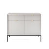 SIDEBOARD Vellore Grau 104 cm - Goldfarben/Schwarz, Holzwerkstoff/Metall (104/83/39cm) - Selsey