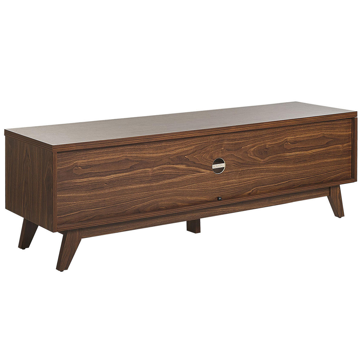TV OMARICA temno rjava, črna Prescot 40/140/45 cm - temno rjava, leseni material (140/45/40cm) - Beliani