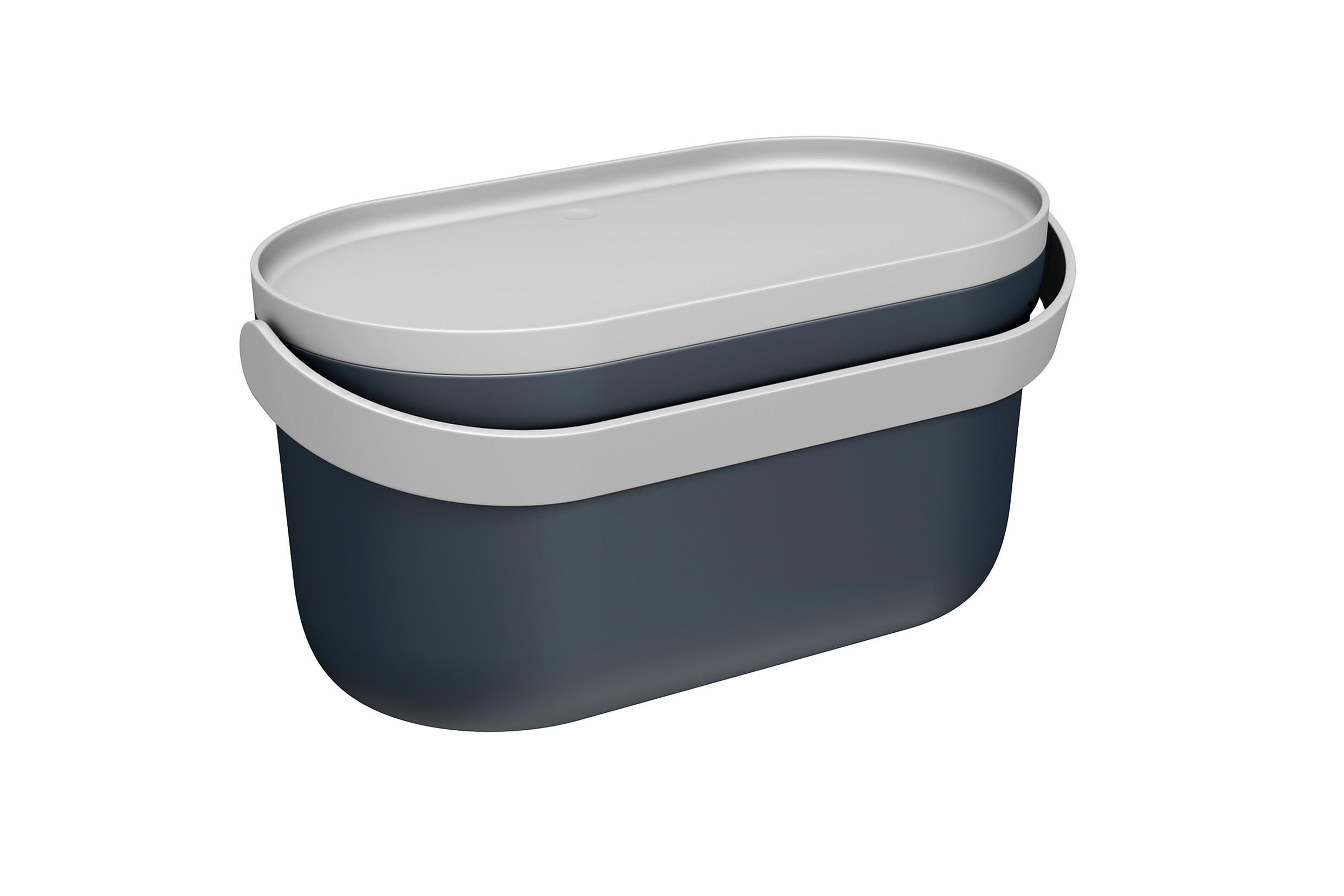 BIOMÜLLEIMER 5 L, graphite grey / steingrau - Grau, Kunststoff (16/16/31cm) - GARANTIA