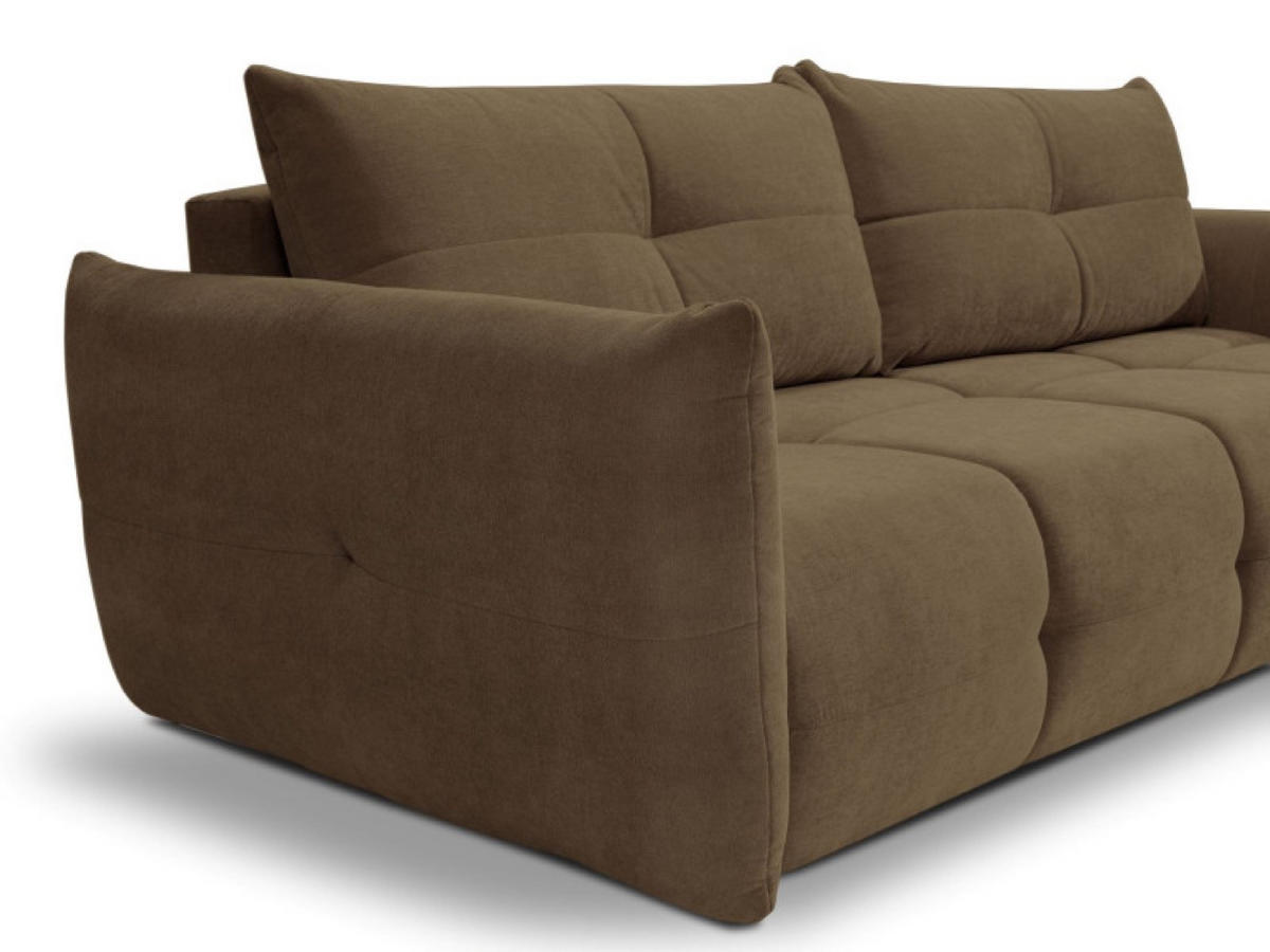 SOFA Braun BASTO Gepolstert Mit Schlaffunktion - Braun, Textil (245/86/110cm) - Sepro Meble