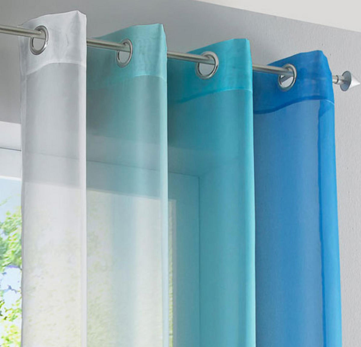 VORHANG 2ER SET »Modena« HxB 245x140 cm Blau - Blau, Textil (140/245cm) - Gardinenbox