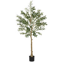 KUNSTPFLANZE, Künstlicher Olivenbaum 150 cm, für Zuhause, Büro, Wohnzimmer & Schlafzimmer, dekorativ - Multicolor, Kunststoff (150cm) - FORIOUS