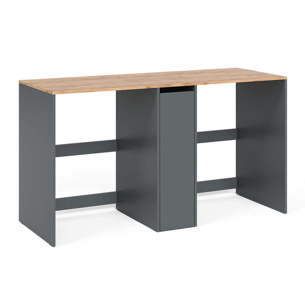 WASCHMASCHINENSCHRANK Viktor Anthrazit 159.8 x 88.2 cm mit 3 Fächern - Honigeiche/Anthrazit, Holzwerkstoff (159.8/88.2/60.3cm) - Vicco