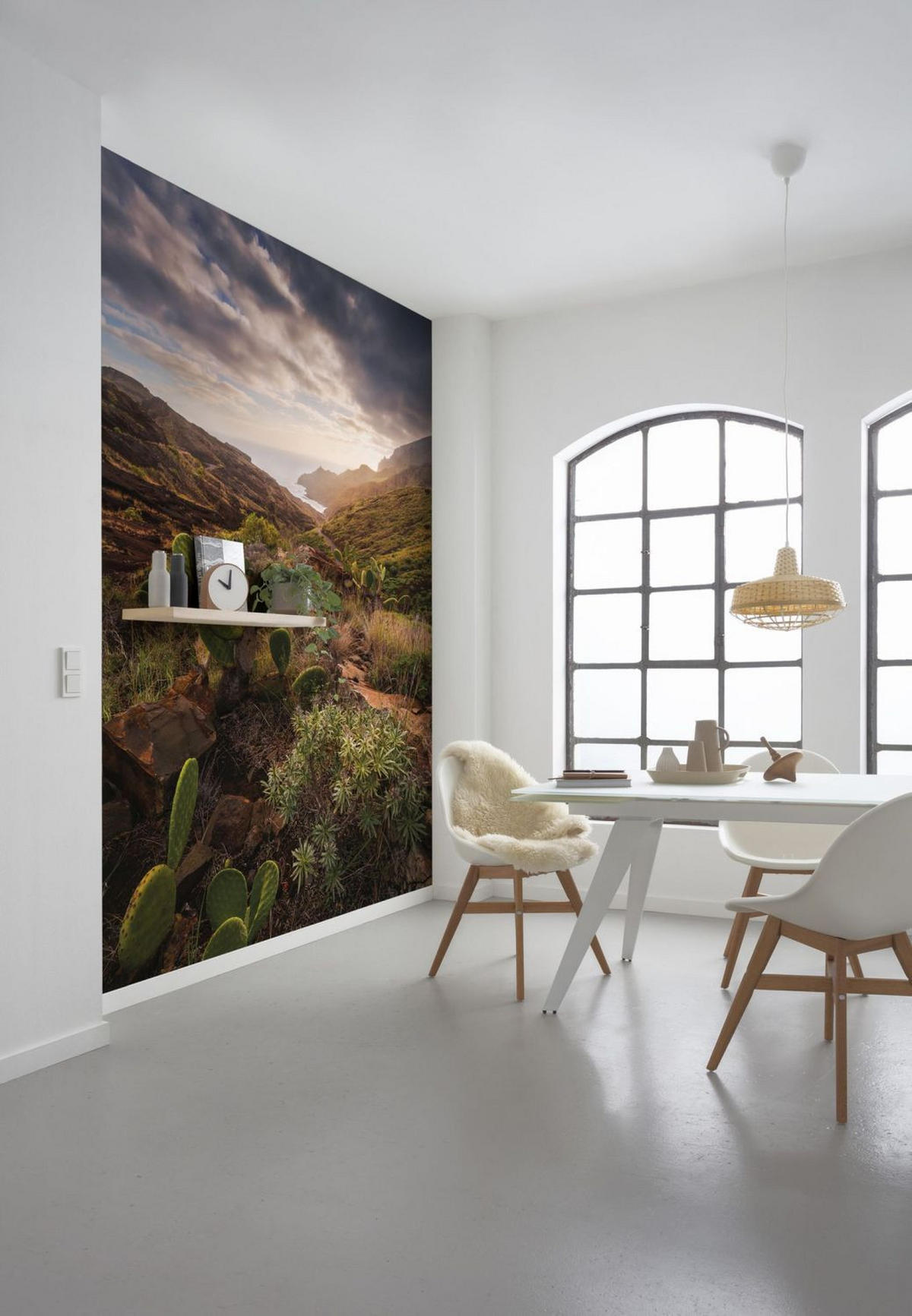 FOTOTAPETE Berglandschaft 200 x 280 cm - Grün, Papier (200/280cm) - Sanders & Sanders