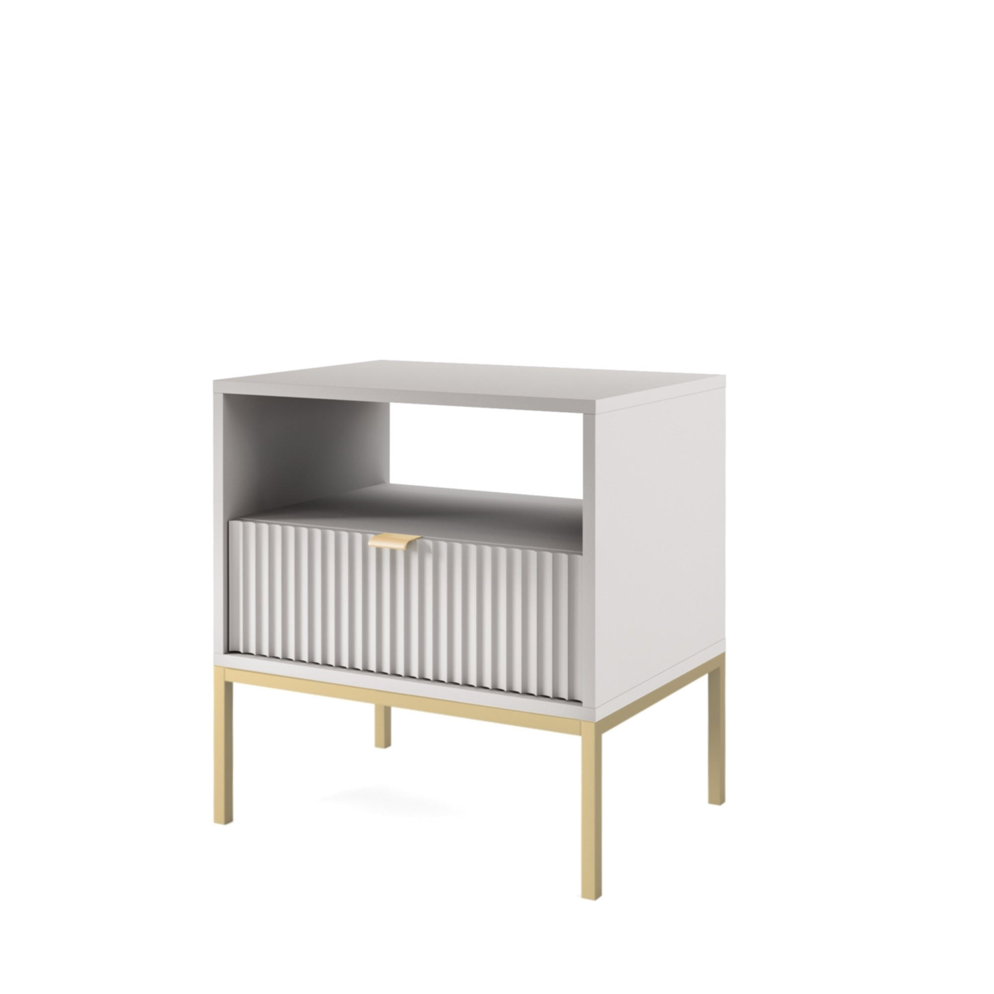 NACHTTISCH STELLARE 54/56/39 cm Grau - Grau, Holzwerkstoff (54/56/39cm) - MASSENO
