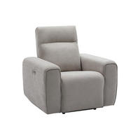 RELAXSESSEL elektrisch - Stoff - Grau - LORGITA - Hellgrau, Textil (102/102/96cm) - Vente-Unique