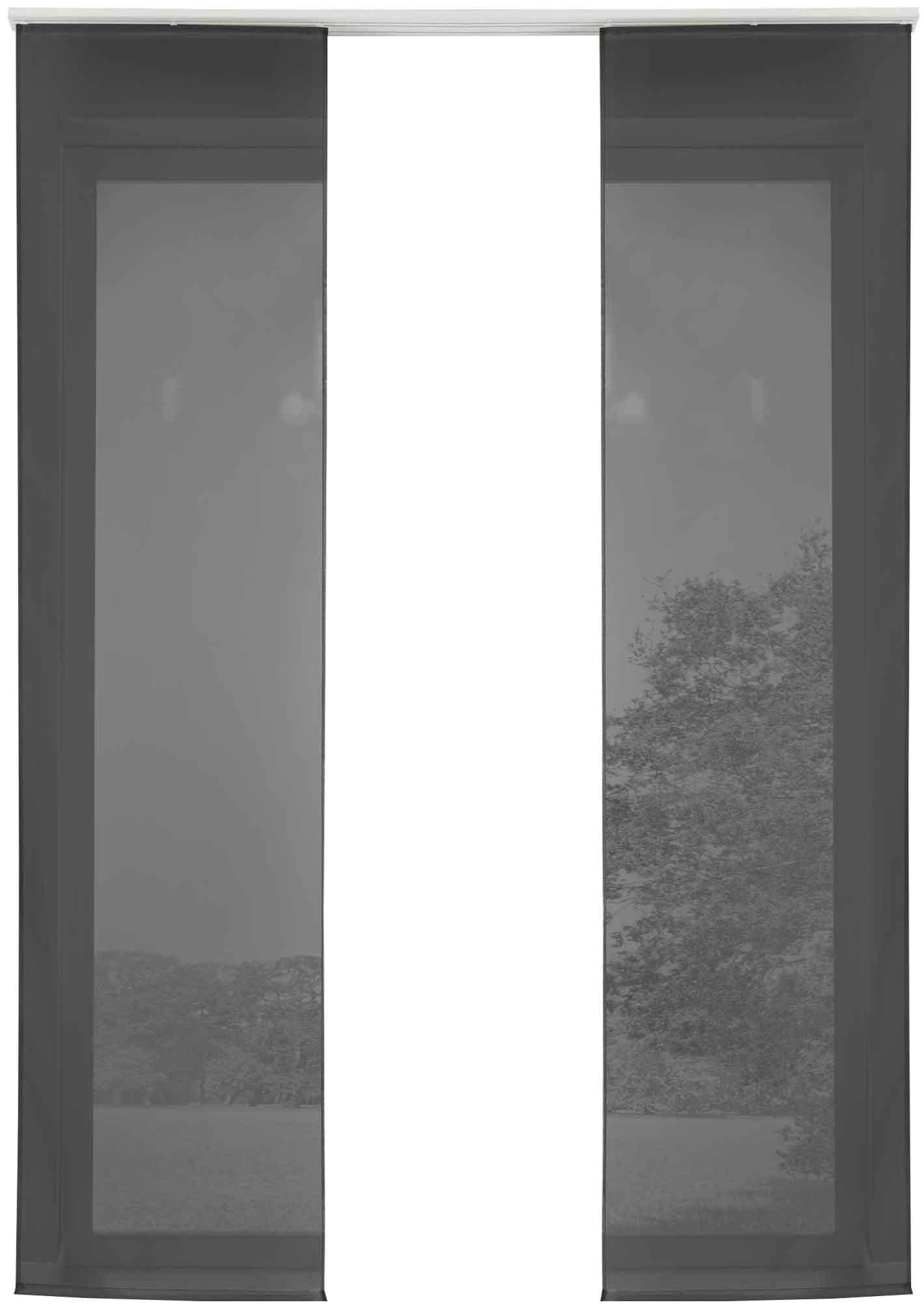 VORHANG 2ER SET HxB 245x60 cm Schwarz - Schwarz, Textil (60/245cm) - Gardinenbox