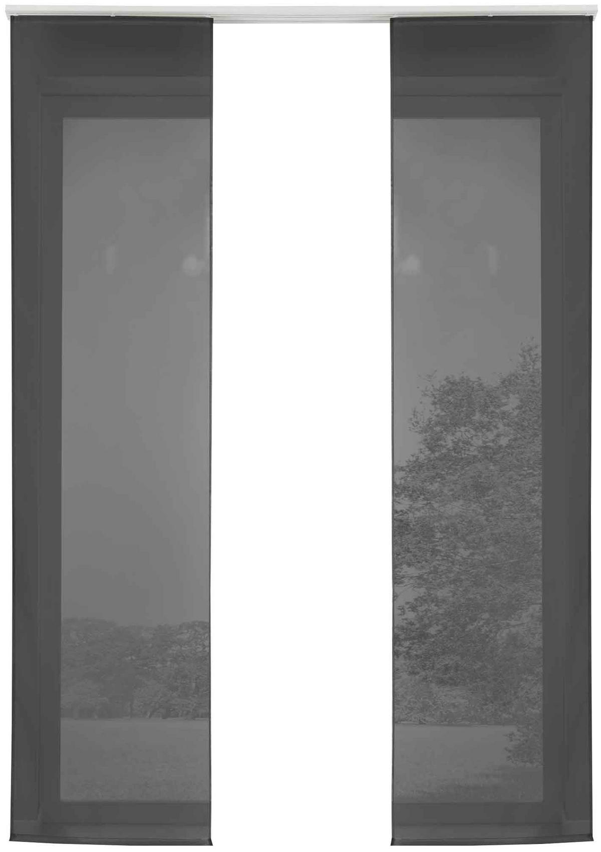 VORHANG 2ER SET HxB 245x60 cm Schwarz - Schwarz, Textil (60/245cm) - Gardinenbox