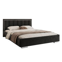POLSTERBETT AURELIA SILVER mit Stauraum und Metallrahmen 160x200 Jasmine 100 - Schwarz, Textil (160/200cm) - Lookway