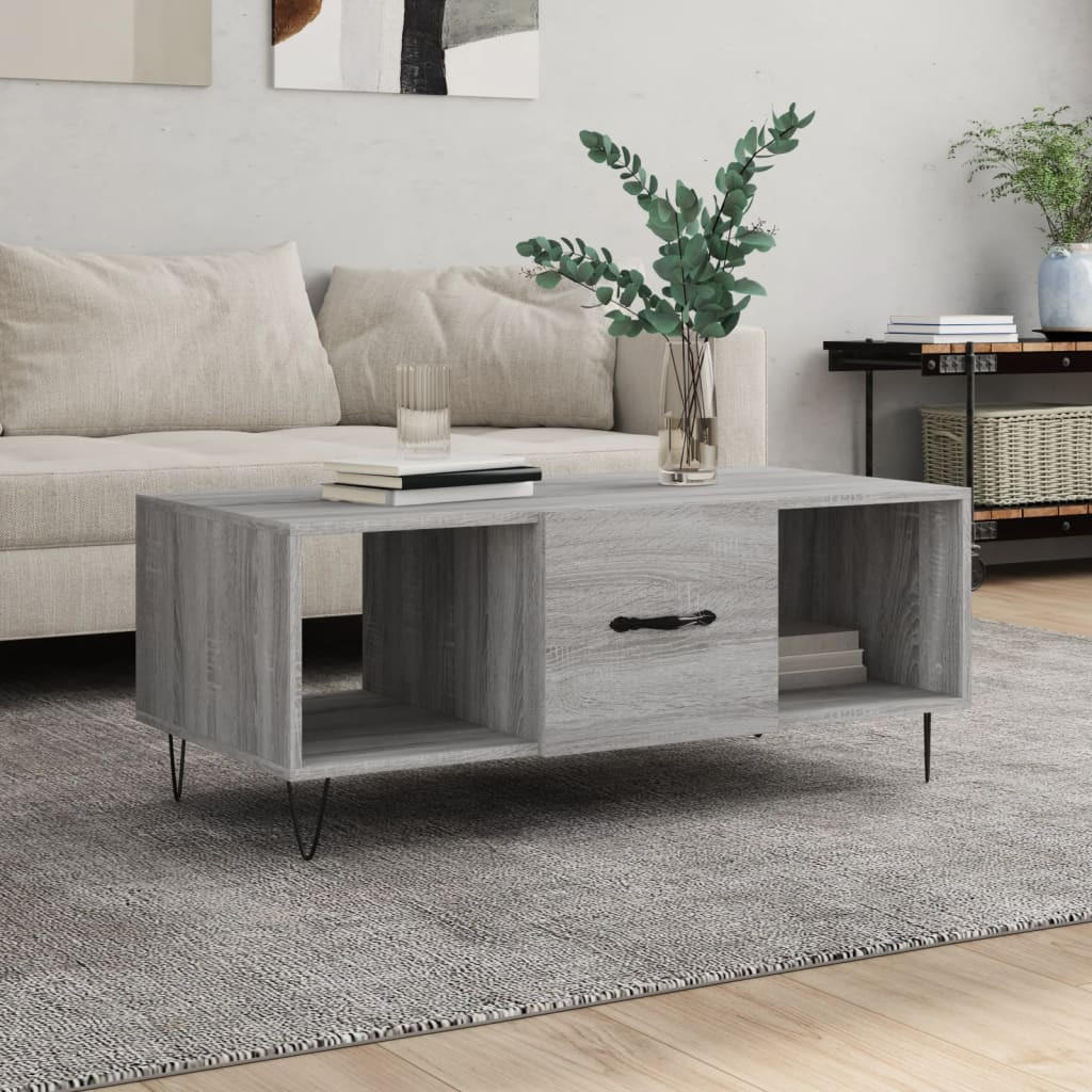 COUCHTISCH Grau Sonoma 102x50x40 cm Holzwerkstoff - Grau, Holzwerkstoff (50/102/40cm) - furnicato