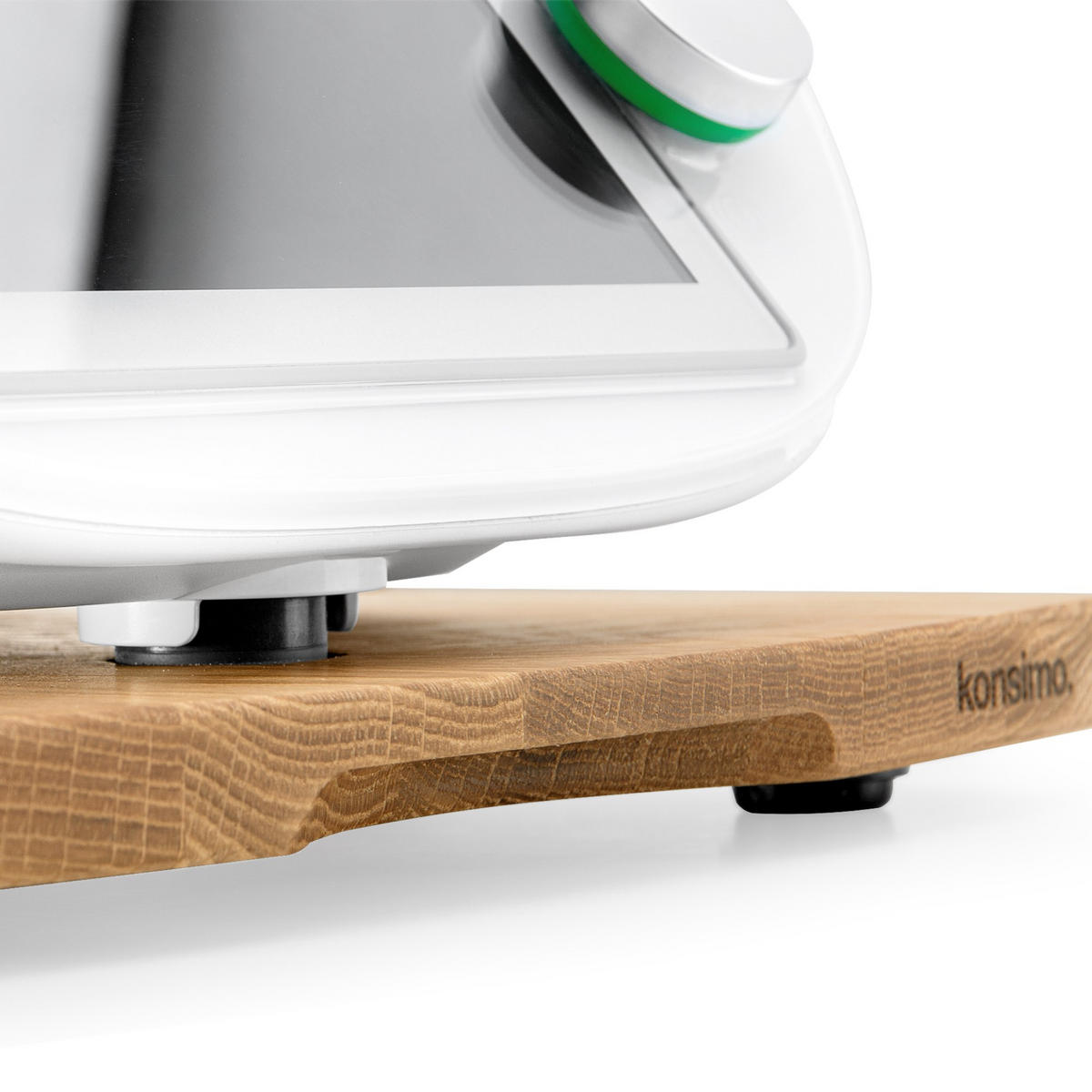 TOPFUNTERSETZER Gleitbrett COQUERE für Thermomix TM5 und TM7 - Eichefarben, Holz (32/35cm) - KONSIMO®