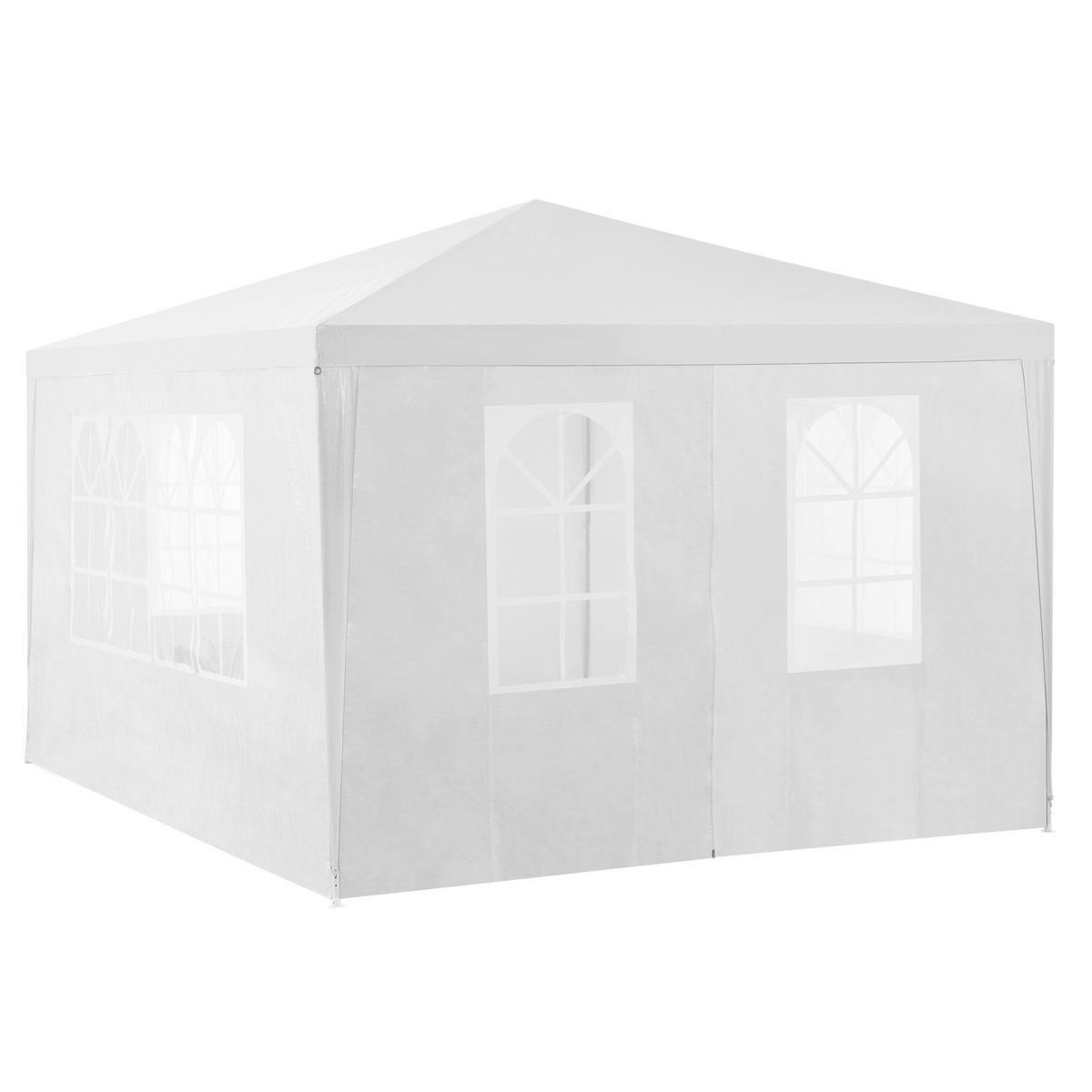 PARTYZELT Wedau - Weiß, Kunststoff/Metall (400/255/300cm) - casa.pro