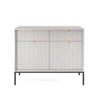SIDEBOARD Vellore Grau 104 cm - Goldfarben/Schwarz, Holzwerkstoff/Metall (104/83/39cm) - Selsey
