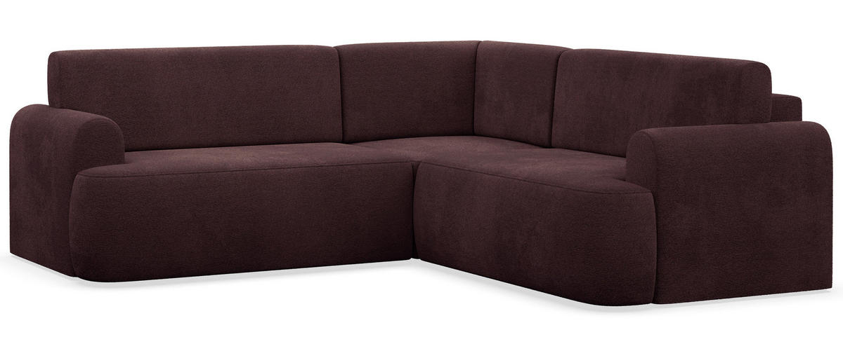 ROHOVÁ pohovka Kaveo, 245 cm univerzální s rohovým dílem - černá/švestka, textil/plast (245/245cm) - Selsey