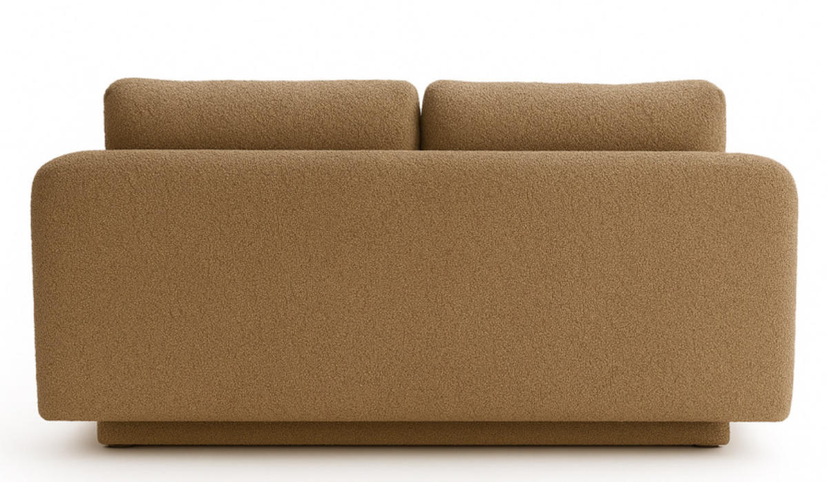 SITZSOFA Dunkelbeige MAJA Mit Schlaffunktion Boucle - Multicolor, Textil (209/96/96cm) - Sepro Meble