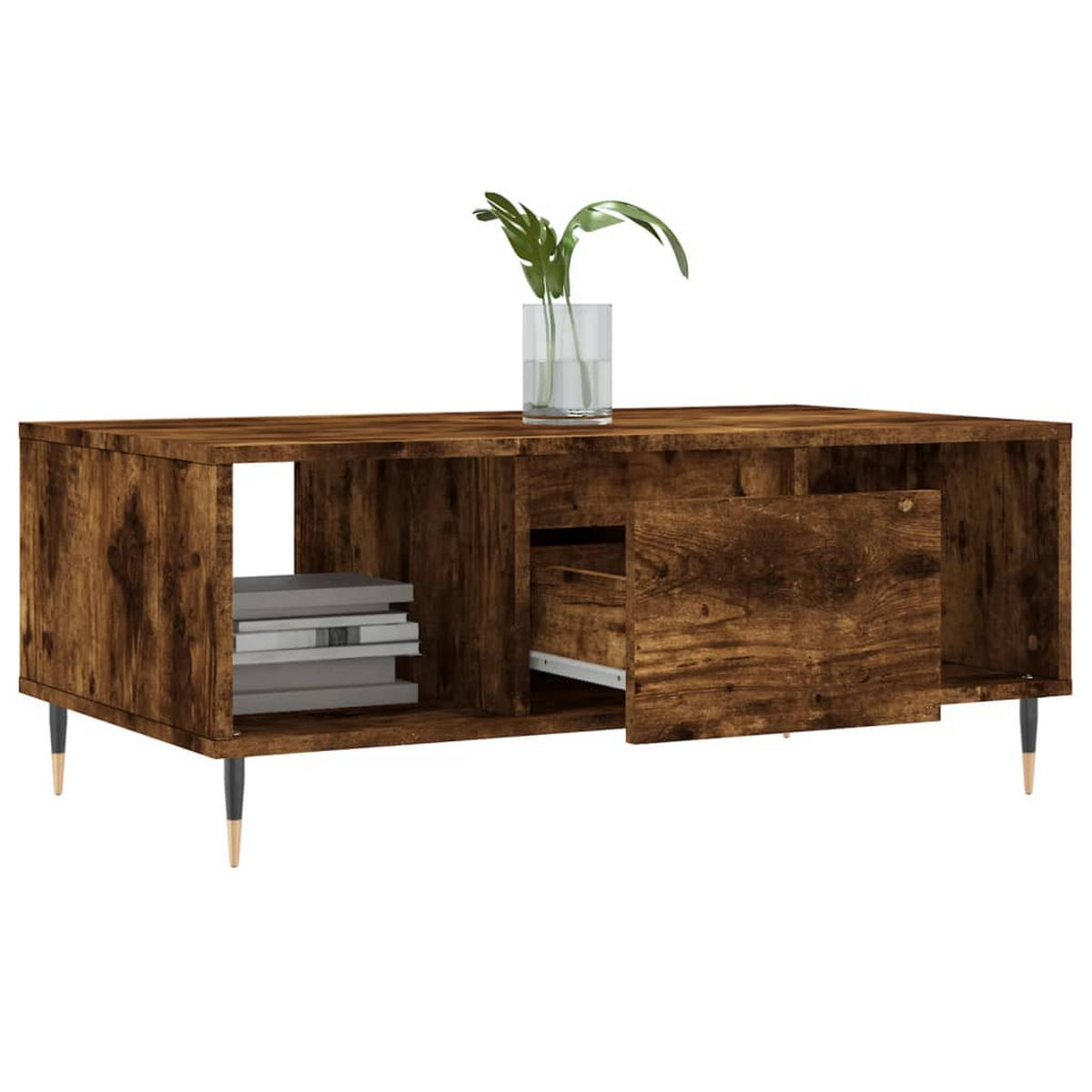 COUCHTISCH Räuchereiche 90x50x36,5 cm Holzwerkstoff - Braun, Holzwerkstoff (50/90/36.5cm) - furnicato