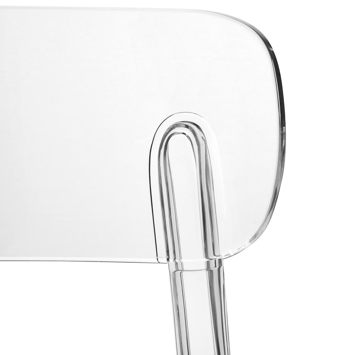STUHL 2er-Set Kunststoff Transparent Covington - Transparent, Kunststoff (46/80/48cm) - Beliani