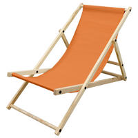 LIEGESTUHL Orange - Orange, Holz (52/83/117cm) - ECD-Germany