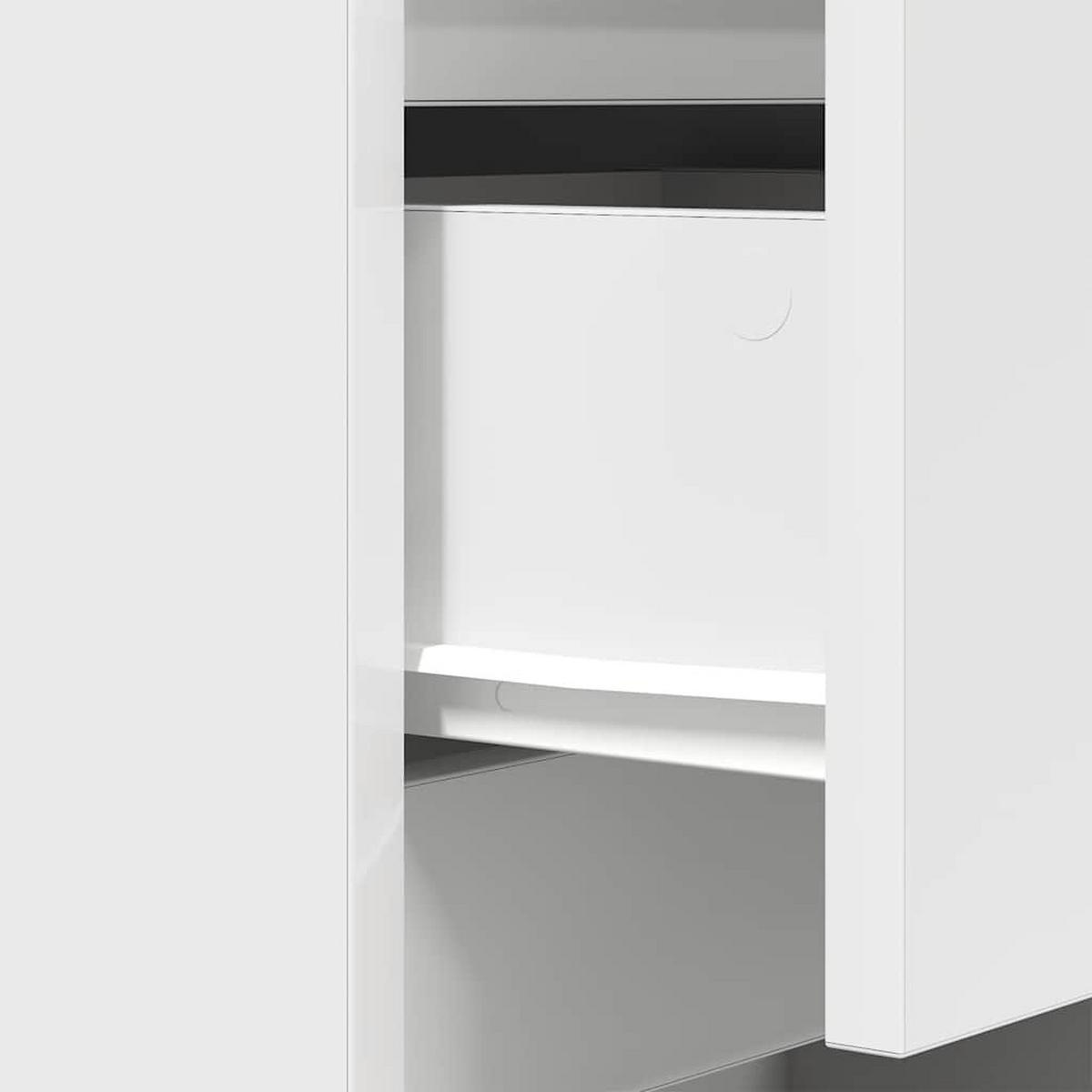 NACHTTISCH Mit 3 Schubladen Weiss 39/35/65 Cm - Weiß, Holzwerkstoff (35/65/39cm) - vidaXL