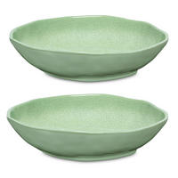 TELLER tief / Suppenteller Ø 21 cm Atmosfera grün Set mit 2 Stück - Salbeigrün, Kunststoff (21cm) - Rose & Tulipani