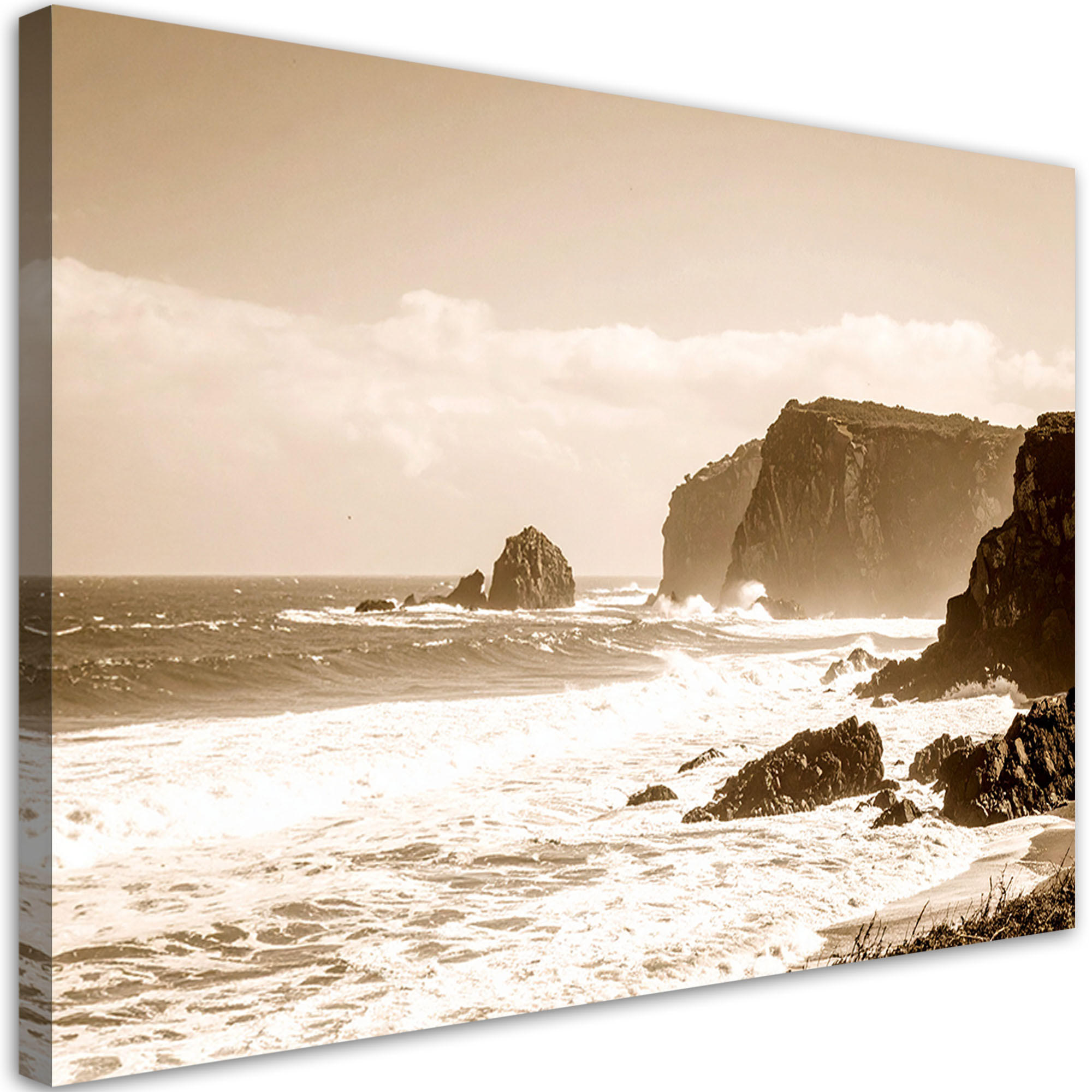 Feeby Leinwandbild Beige 60x40 cm