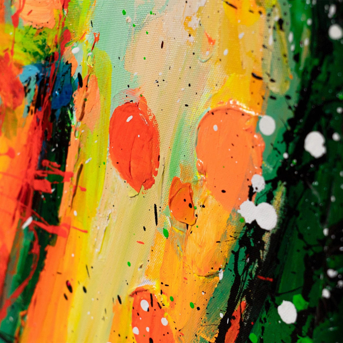 GEMÄLDE Farbe ihres Traums Schattenfugenrahmen Weiß 140x100 cm - Weiß, Holz (140/100cm) - YS-art gallery