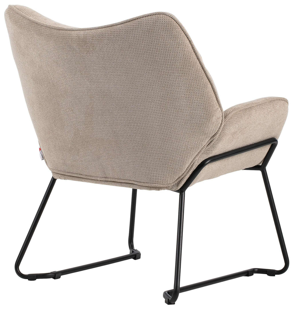 SESSEL Aliano beige - Beige/Schwarz, Textil/Metall (73/76/67cm) - Mr. Deko