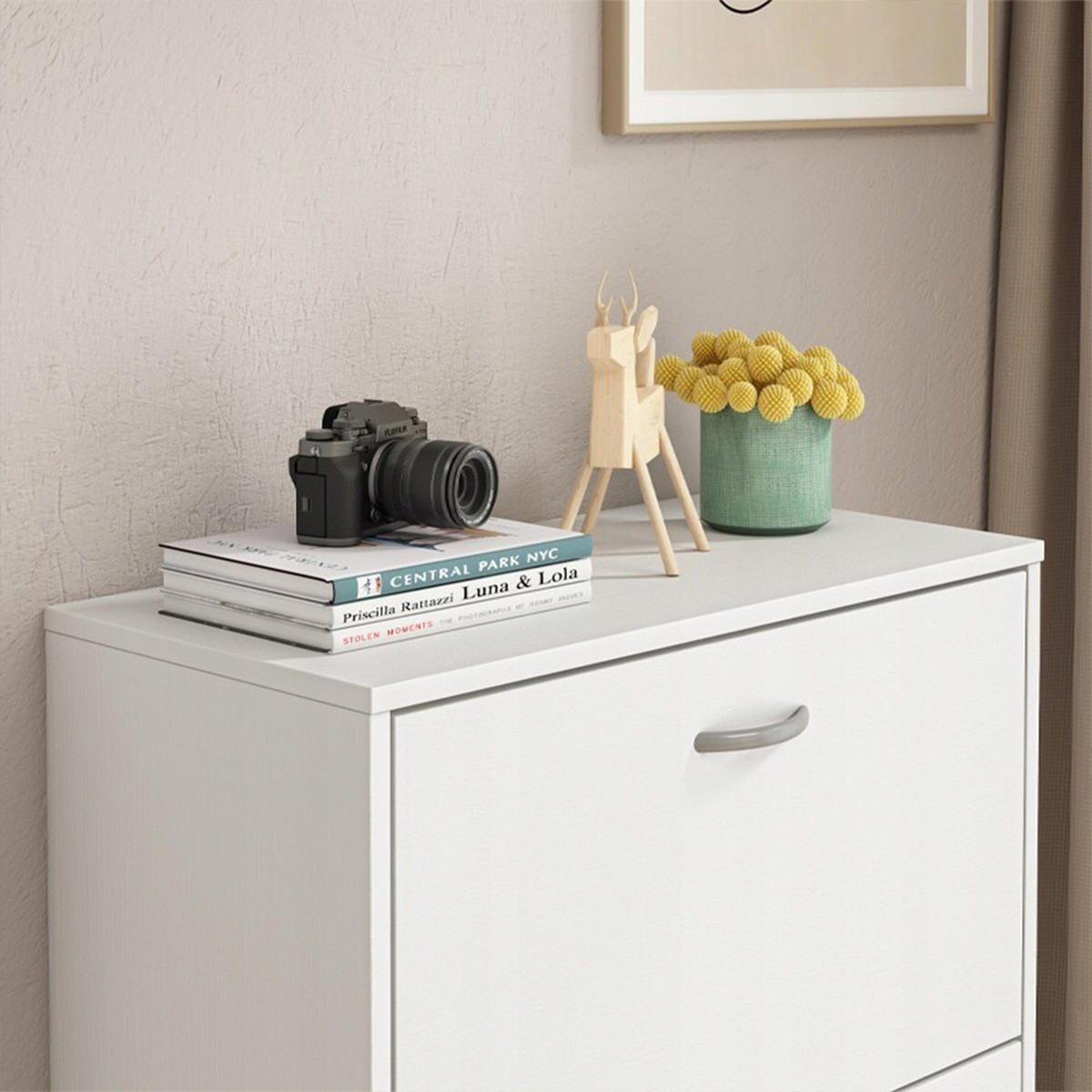 SCHUHKASTEN, weiß 110/60/30 cm - Weiß, Holzwerkstoff (60/110/30cm)