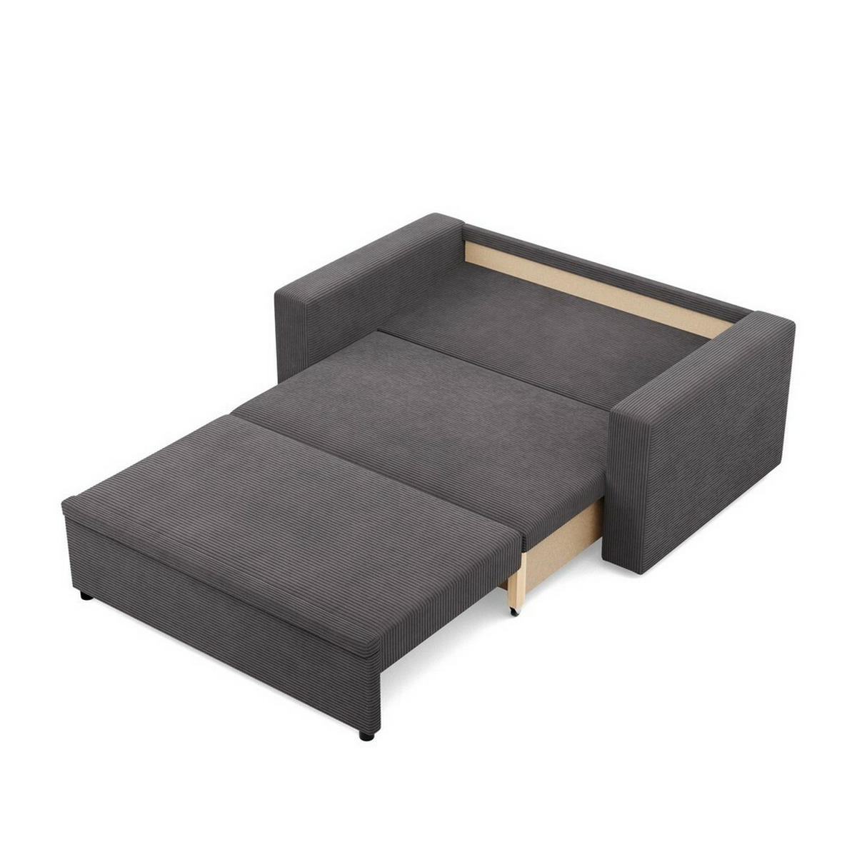 SOFA Neo mit gerader Armlehnen dunkelgrau - Dunkelgrau, Textil (148/90/87cm) - SIMKAM Furniture