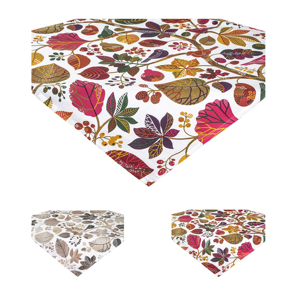 MITTELDECKE Zauberwald elfenbein-bunt Baumwolle 80/80 cm - Ecru/Multicolor, Textil (80/80cm) - beties Heimtextil