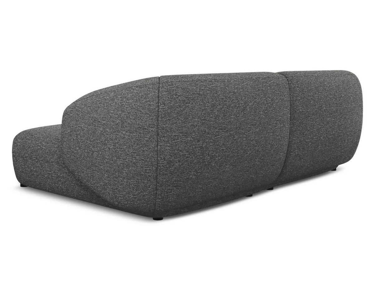 ECKSOFA rechts Strukturstoff Stoff Grau - Dunkelgrau/Beige, Kunststoff/Textil (230/98cm) - Makamii