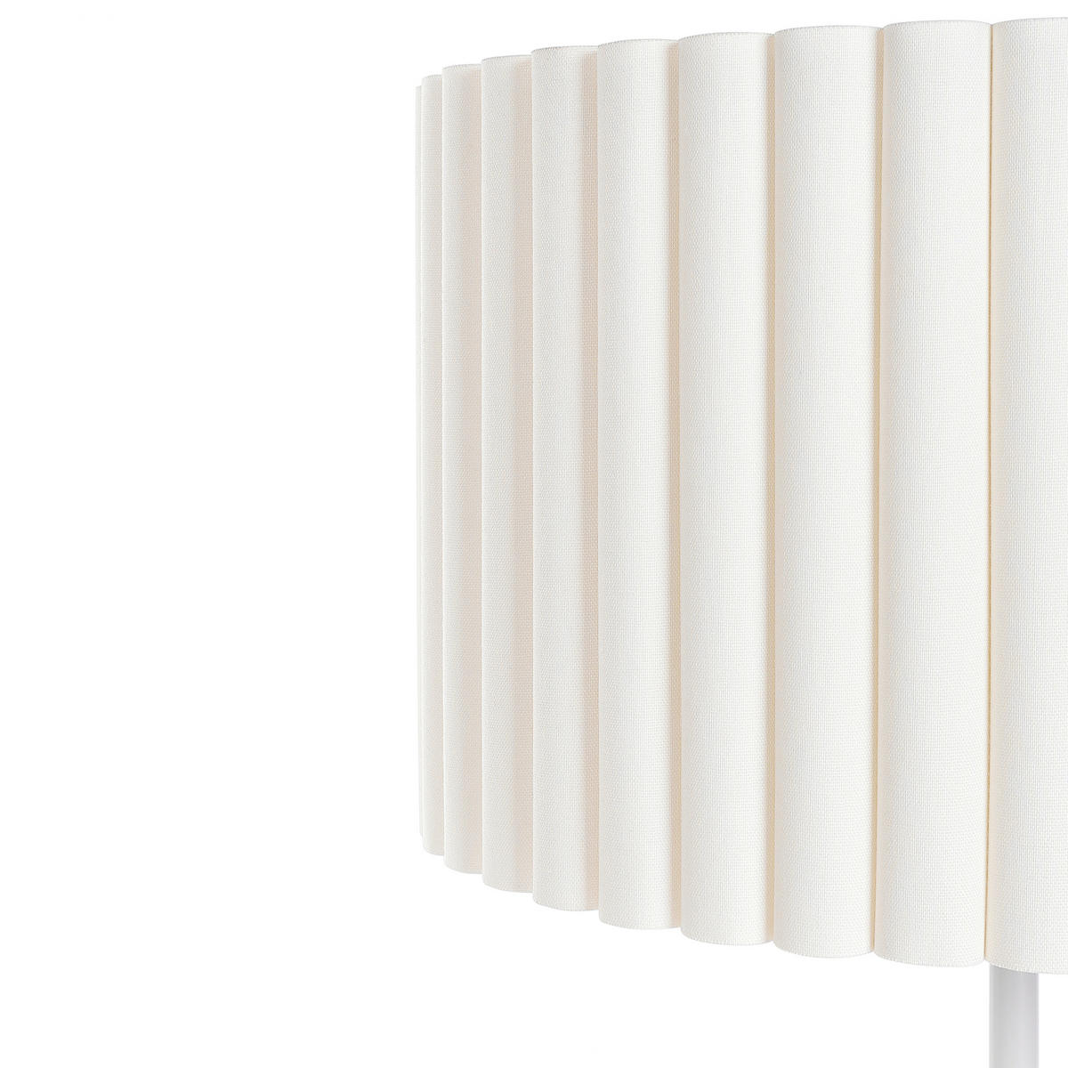 STEHLAMPE Beige Lourens - Beige/Weiß, Metall (46/46/154cm) - Beliani