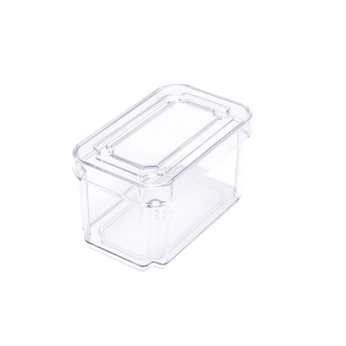 KÜHLSCHRANKORGANIZER-SET 10er-Set 3 Größe PET in Küchen in Kühlschrank stapelbar transparente Frischhaltedosen mit Deckel 12,3/7,5/7 cm - Weiß, Glas/Holz (30/9.8/30cm) - Livingandhome