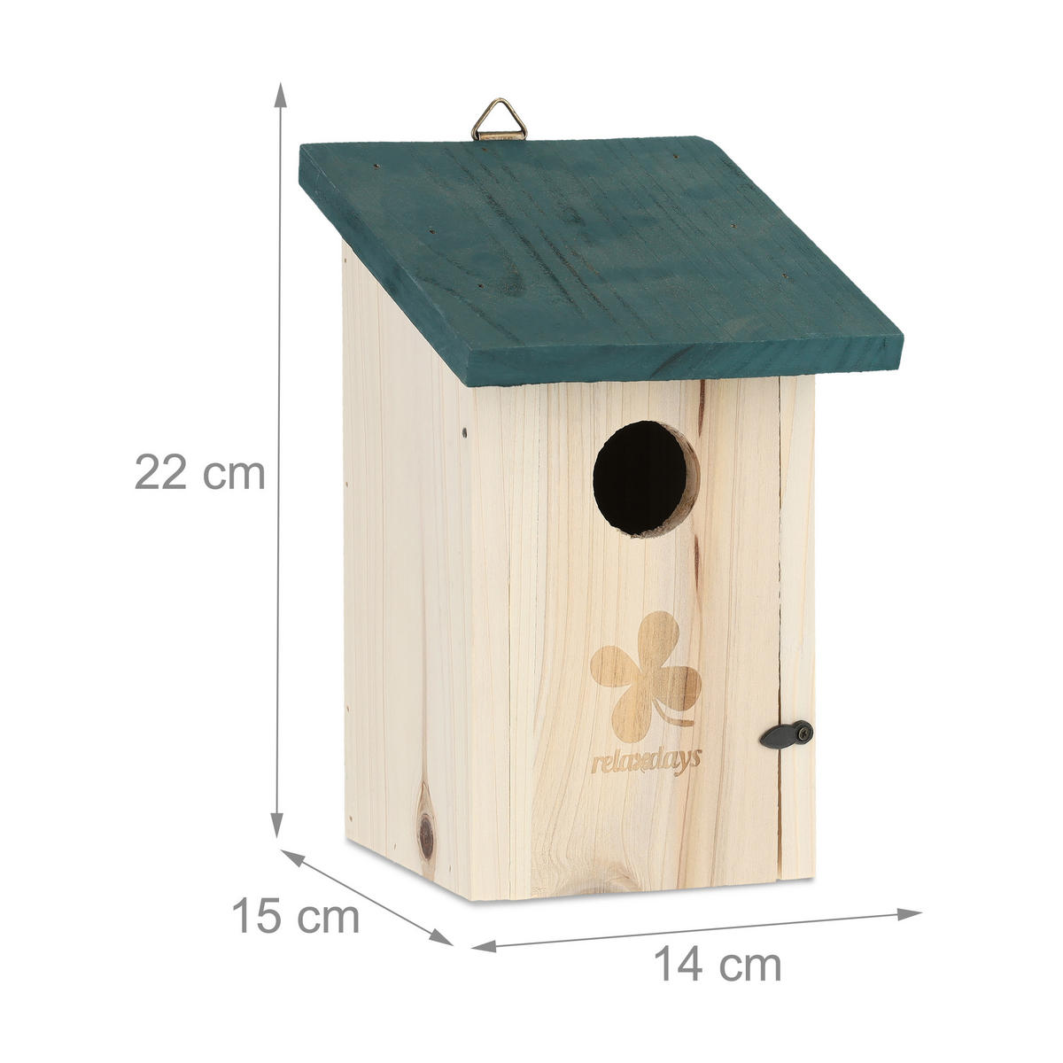 VOGEL-NISTKASTEN - Hellbraun, Holz (14/22/15cm) - Relaxdays