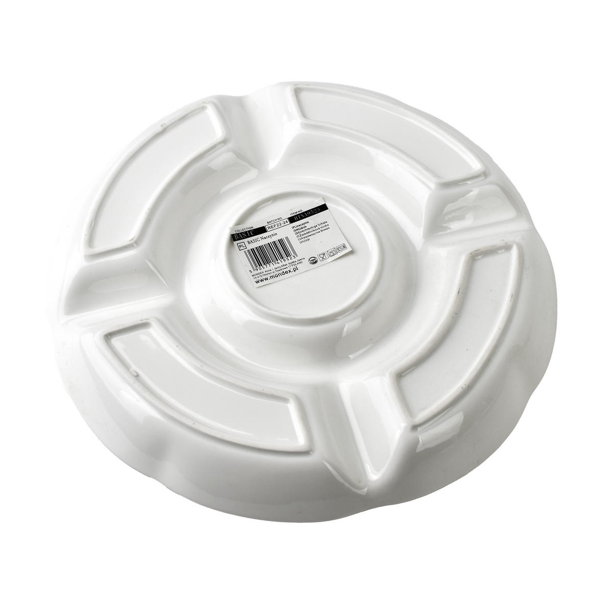 SERVIERPLATTE Basic Weiß 25/25/4 cm Keramik - Weiß, Keramik (25/4/25cm) - Mondex