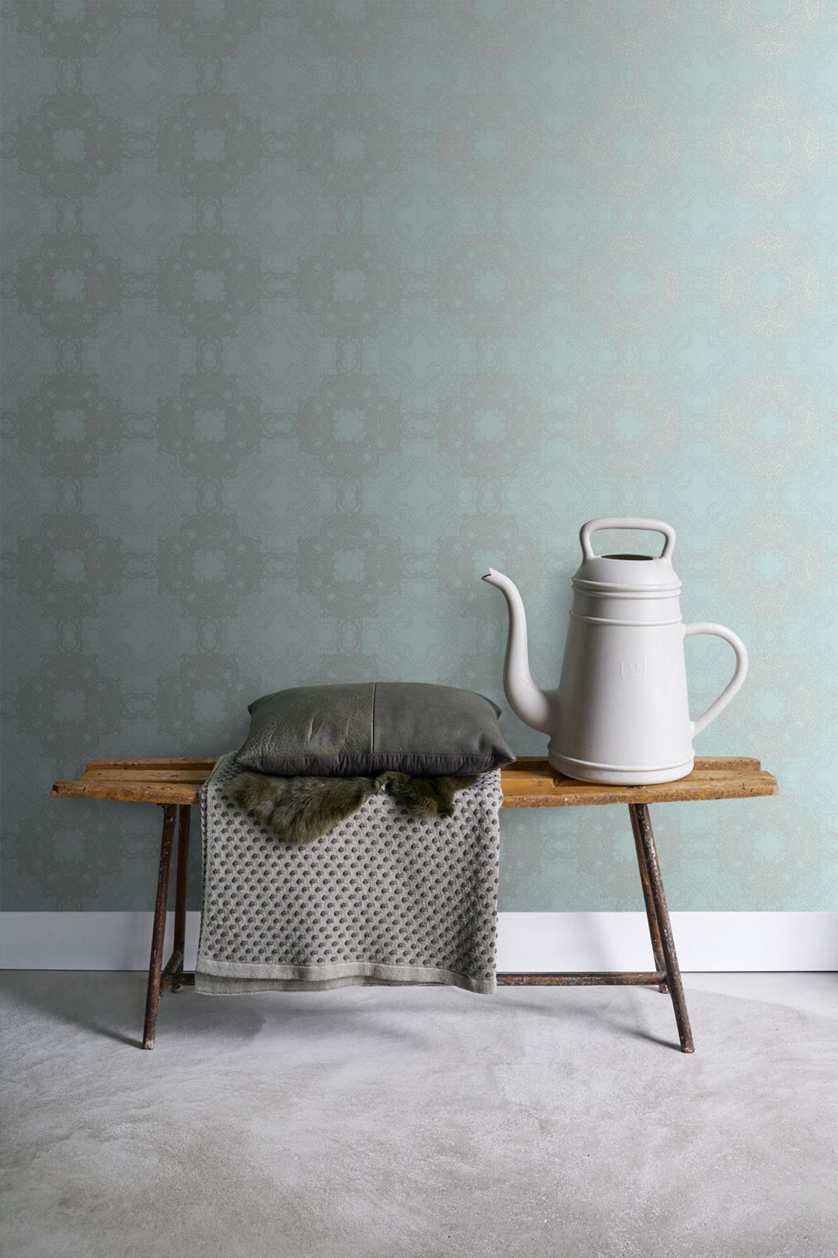TAPETE grafische Form 53 cm x 10.05 m - Grün, Papier (53/1000cm) - Origin Wallcoverings