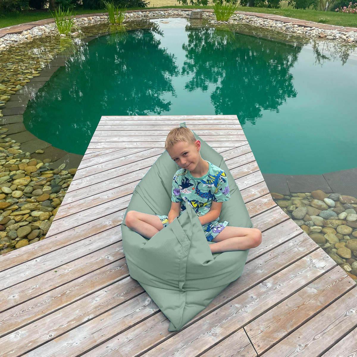 KINDER-SITZSACK Caree Kids minzgrün für Indoor und Outdoor - Mintgrün, Textil (140/100/30cm) - Bruni