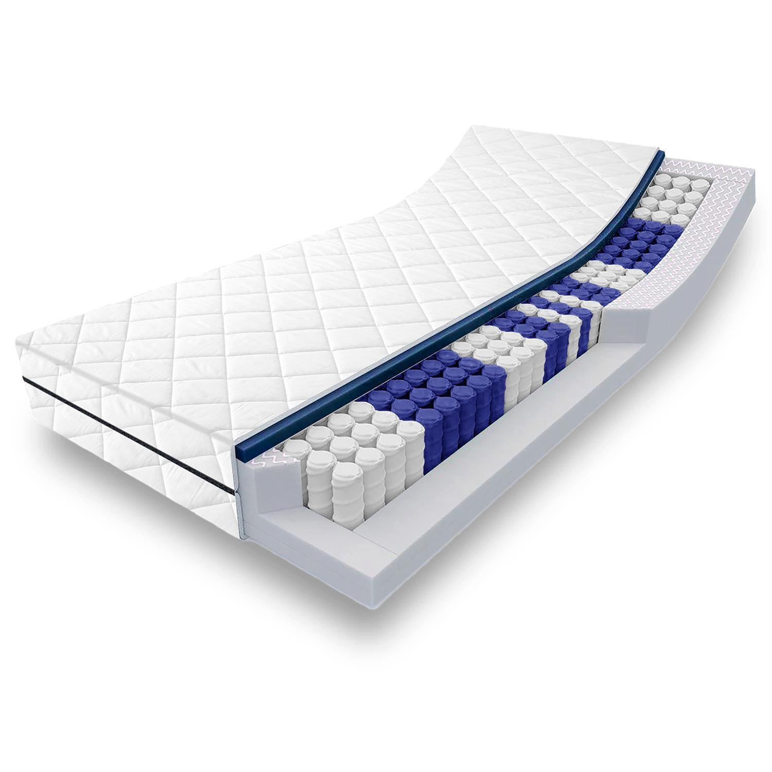 FEDERKERNMATRATZE Smart 100x200 cm - Weiß, Textil (100/200cm) - Sleezzz