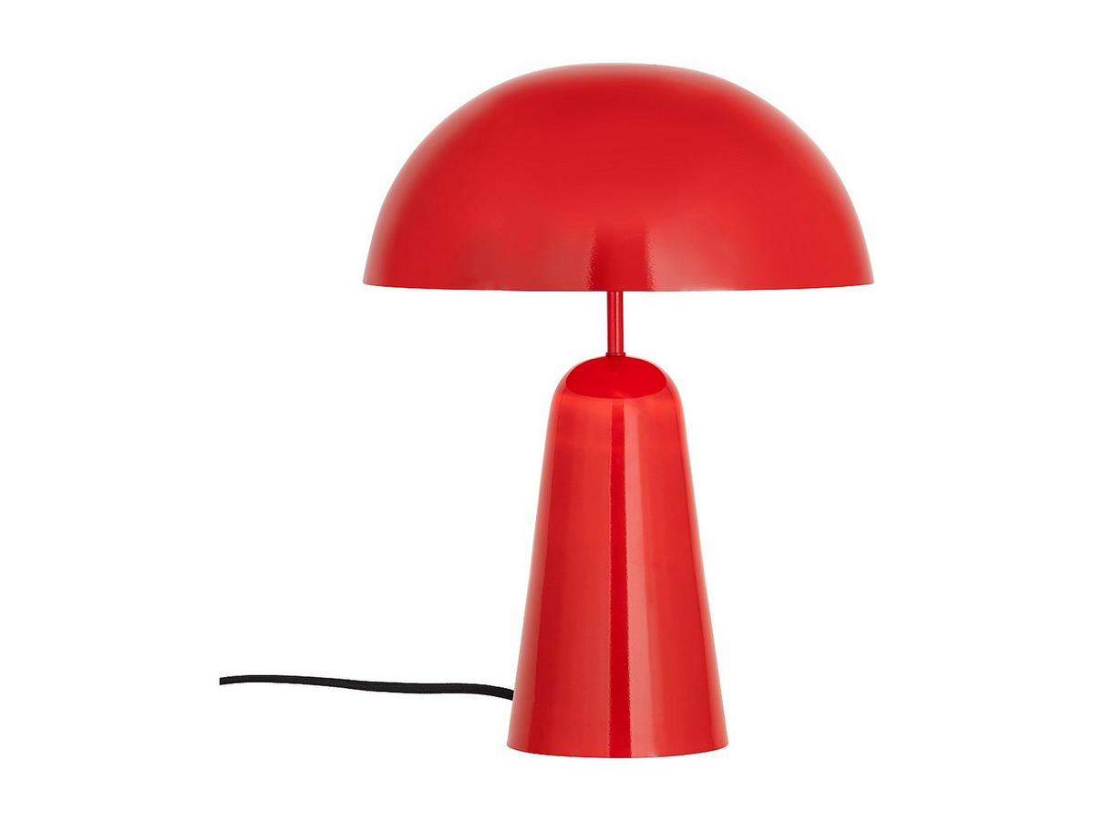 TISCHLAMPE - 39 x 39 - metall - rot Larkin - Rot, Metall (39/39/52cm) - Vente-Unique