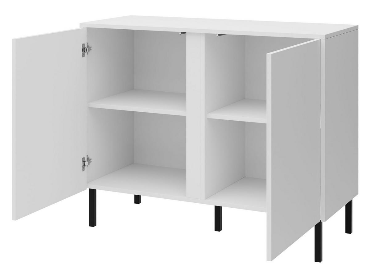 KOMMODE Mia 04 - Schwarz/Weiß, Holzwerkstoff/Metall (100/80/41cm) - MIRJAN24