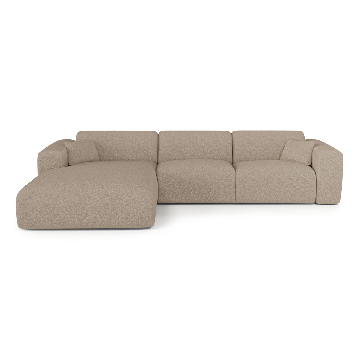 ECKSOFA LINKS SCHLAFSOFA Steinbock Taupe 280cm - Taupe, Textil (165/280cm) - Sia Home