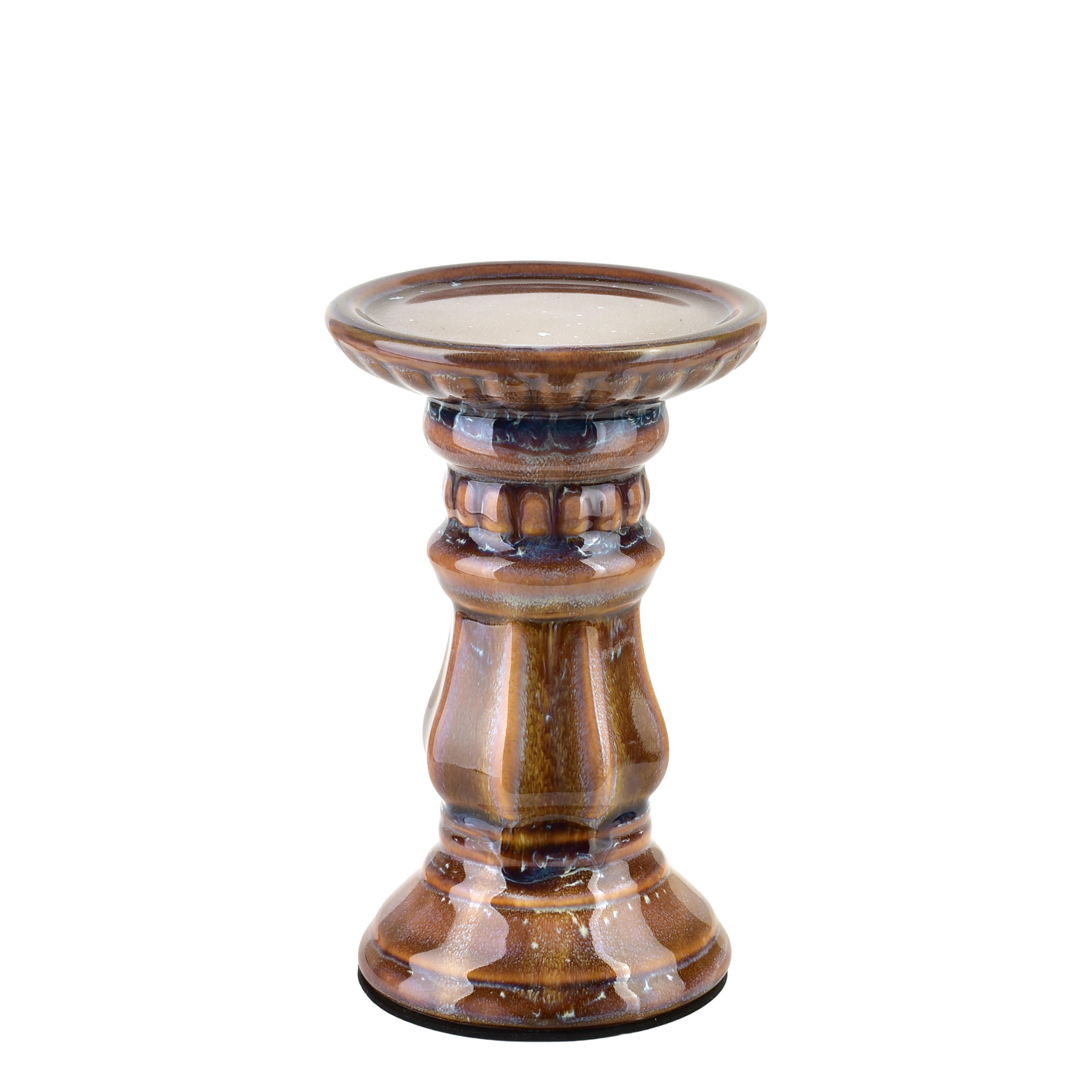 KERZENHALTER Yarine bronze 10/10/16.5 cm Keramik - Bronzefarben, Kunststoff (10/16.5/10cm) - Mondex