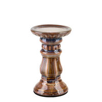 KERZENHALTER Yarine bronze 10/10/16.5 cm Keramik - Bronzefarben, Kunststoff (10/16.5/10cm) - Mondex