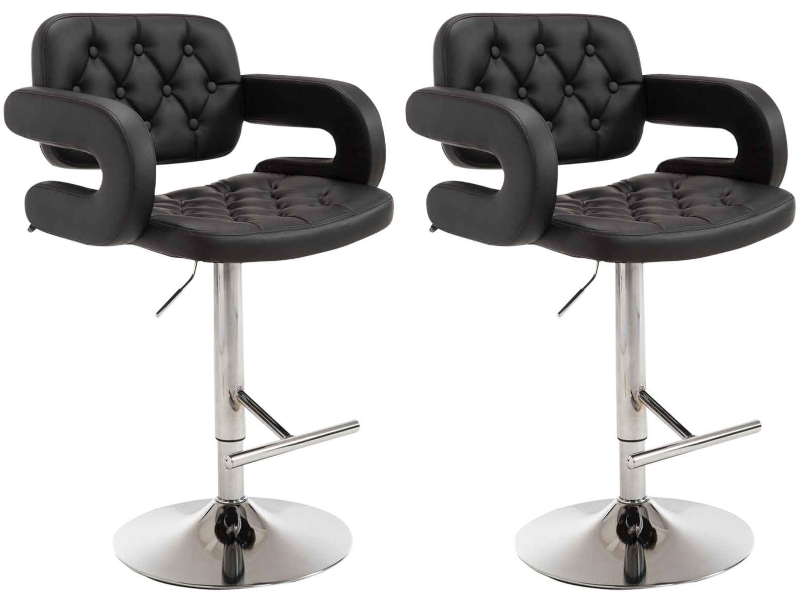 Deluke Barhocker Schwarz 62x103x55 cm