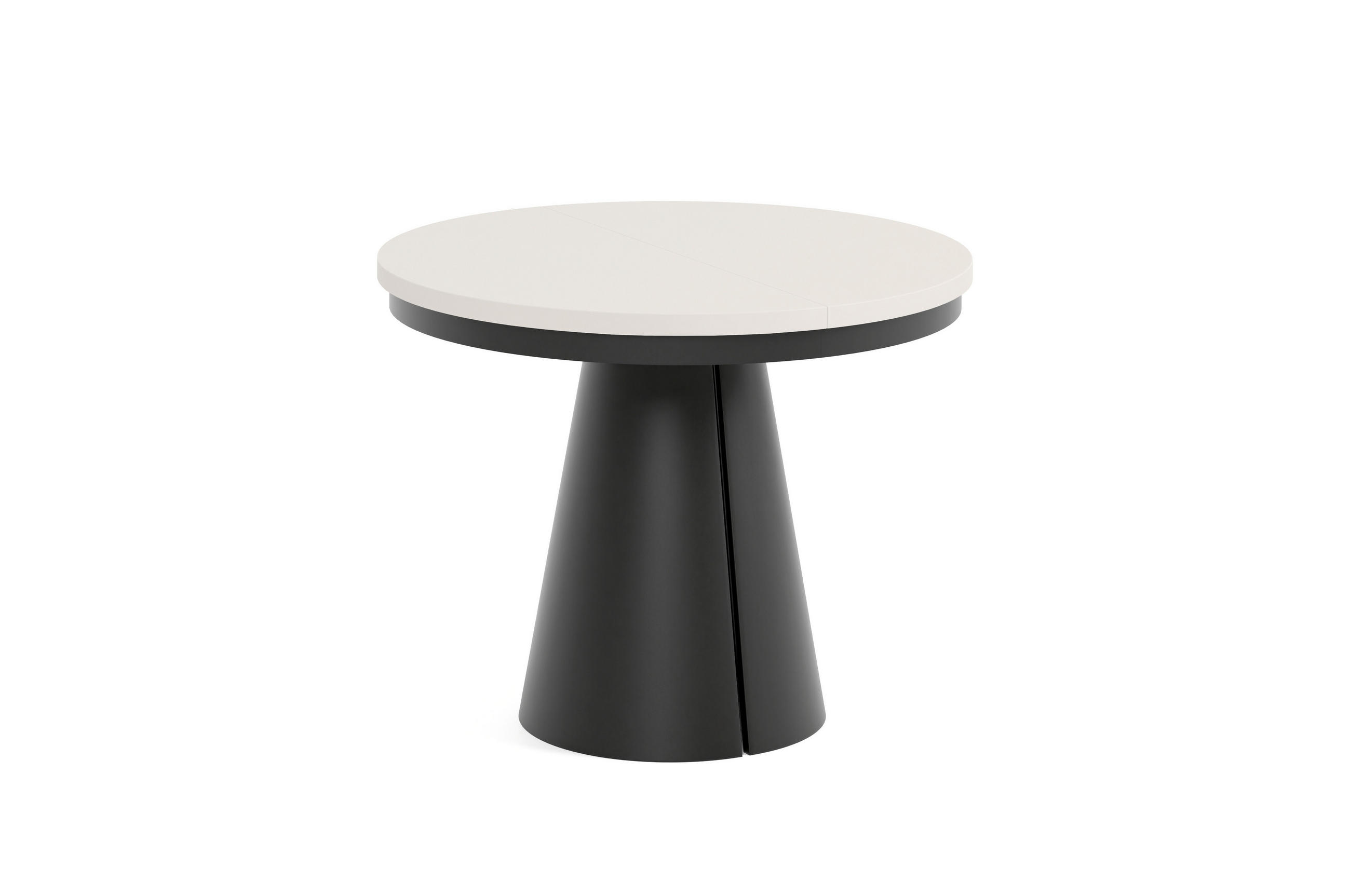 ESSTISCH CALMA Bis - Kaschmir/Schwarz, Holzwerkstoff/Metall (100/100/76cm) - Meblini